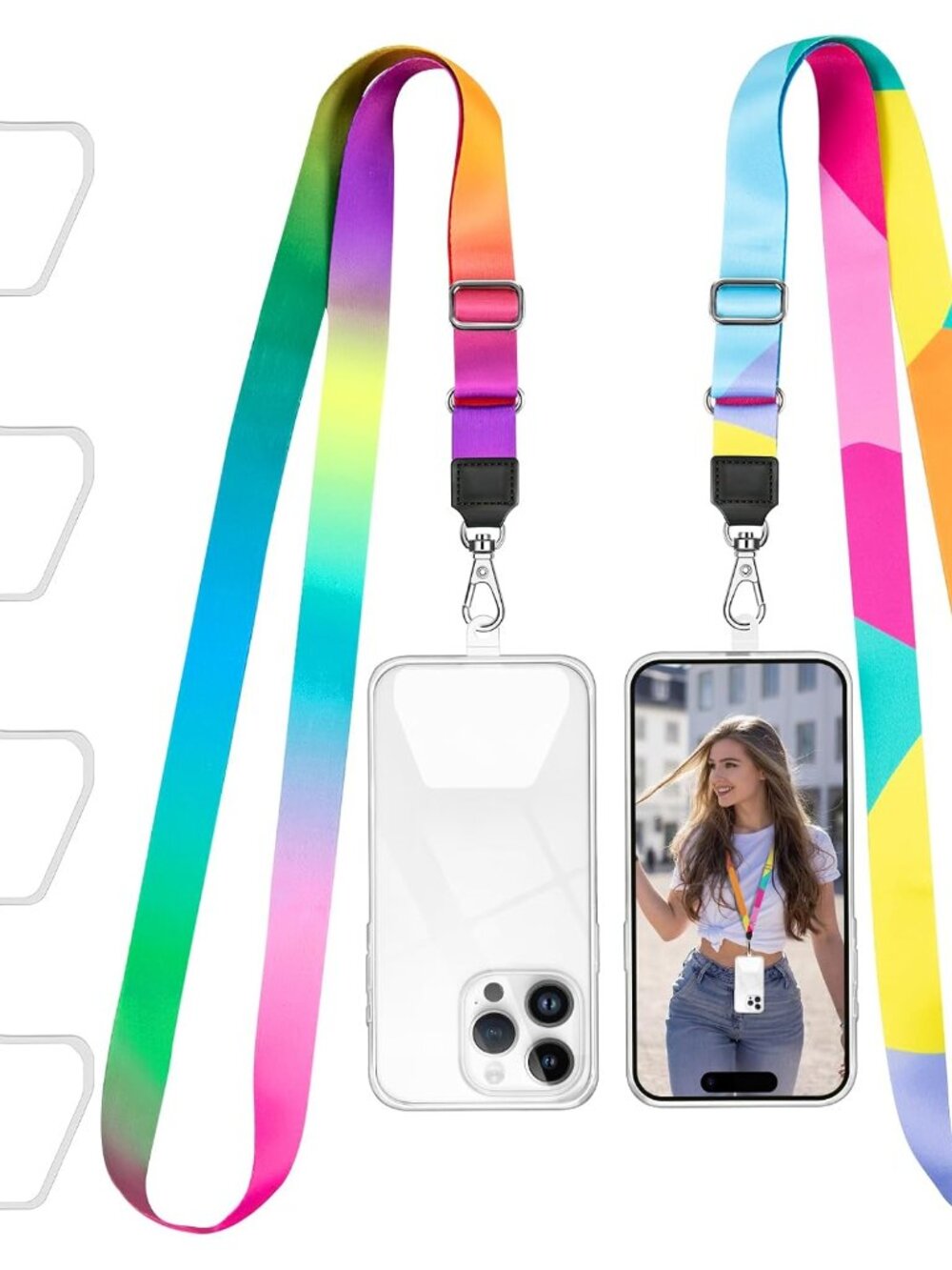 Phone Lanyard, Universal Phone Charm Adjustable Neck Straps for Phone Case Keys